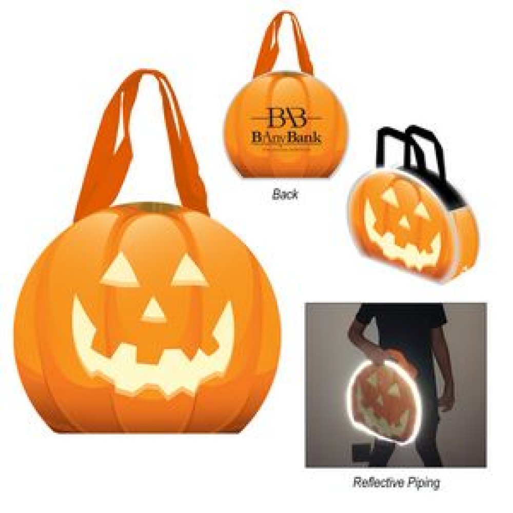 Reflective Halloween Pumpkin Tote Bag Reflective Halloween Pumpkin Tote Bag