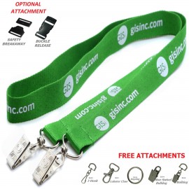 1" Custom Open Ended Polyester Lanyard w/ Badge Holder   1" Custom Open Ended Polyester Lanyard w/ Badge Holder
