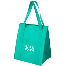  Insulated Non-Woven Grocery Tote Bag w/ Insert (13"x10"x15")