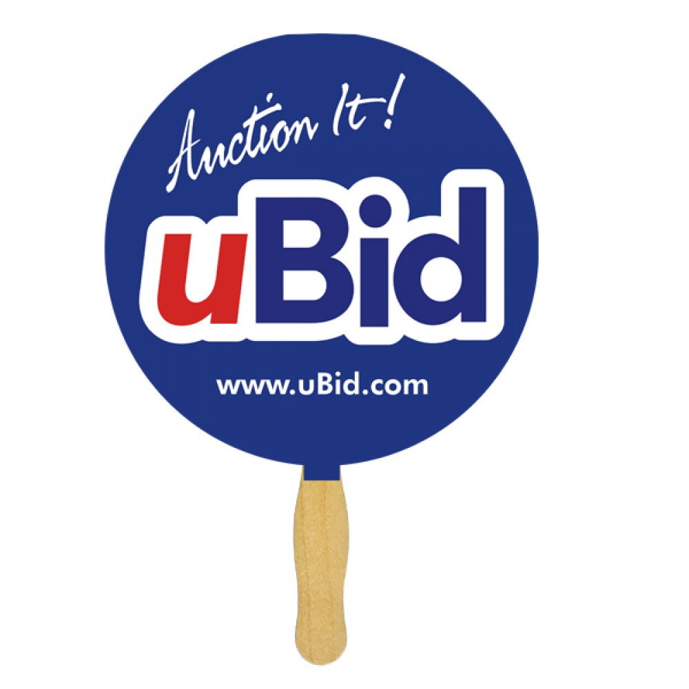 Round Sandwiched Hand Fan (2 Side/ Four Color Process imprint) Round Sandwiched Hand Fan (2 Side/ Four Color Process imprint)