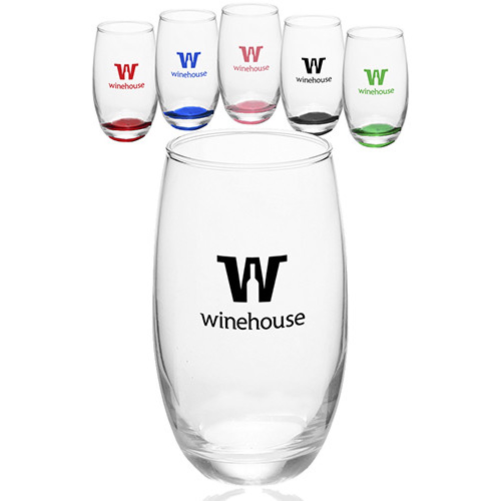  15 Oz. Mikonos Clear Stemless Wine Glasses