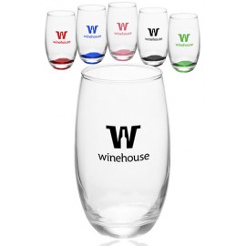  15 Oz. Mikonos Clear Stemless Wine Glasses