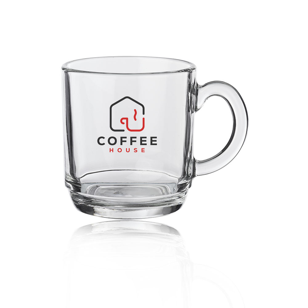  Nadir 10 oz. Aspen Glass Coffee Mugs