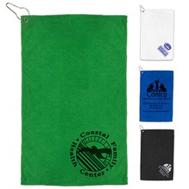  "The Iron" 300 GSM Heavy Duty Microfiber Golf Towel w/Metal Grommet & Clip