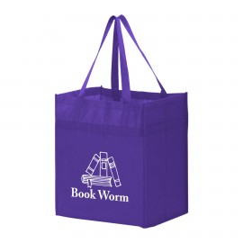  Heavy Duty Non-Woven Grocery Tote Bag w/ Insert (13"x10"x15")