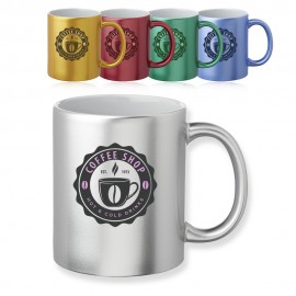  11 oz. Metallic Ceramic Custom Mugs