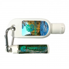  SPF30 Sunscreen 1 oz Tottle With Carabiner + Clip Balm