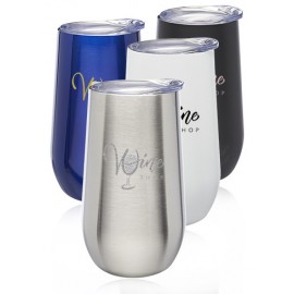 9 Oz. Stemless Flute Wine Glasses with Lids   9 Oz. Stemless Flute Wine Glasses with Lids