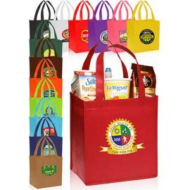  Value Non-woven Grocery Tote Bags (12"x12.75")