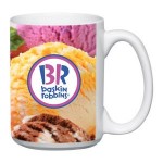 15 Oz Full Color White Stoneware Magna Mug