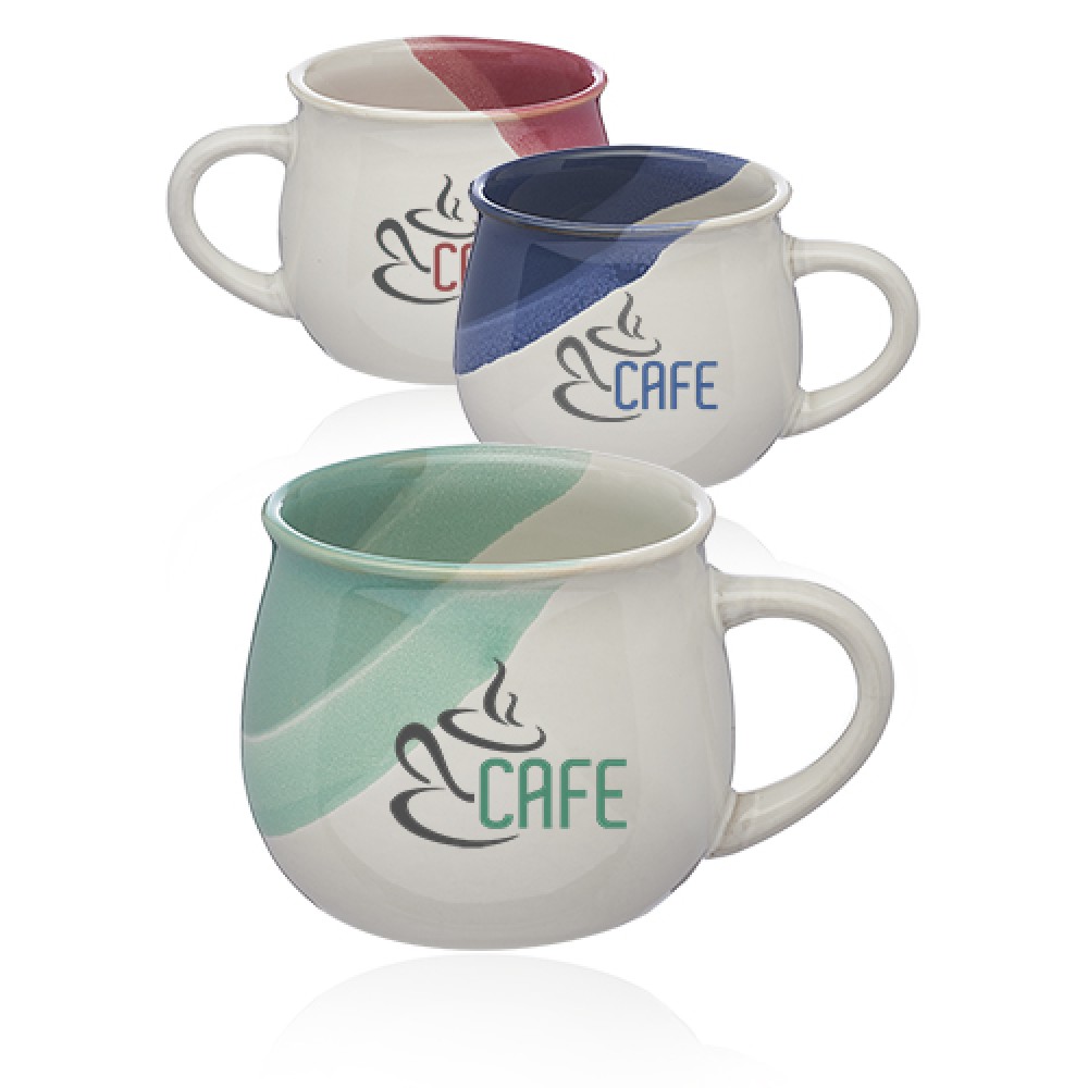  12 Oz. Nova Drip Glaze Ceramic Mugs