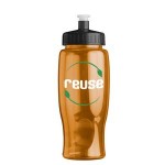 27 oz. Poly-Pure Transparent Sports Bottle -Push Pull Lid