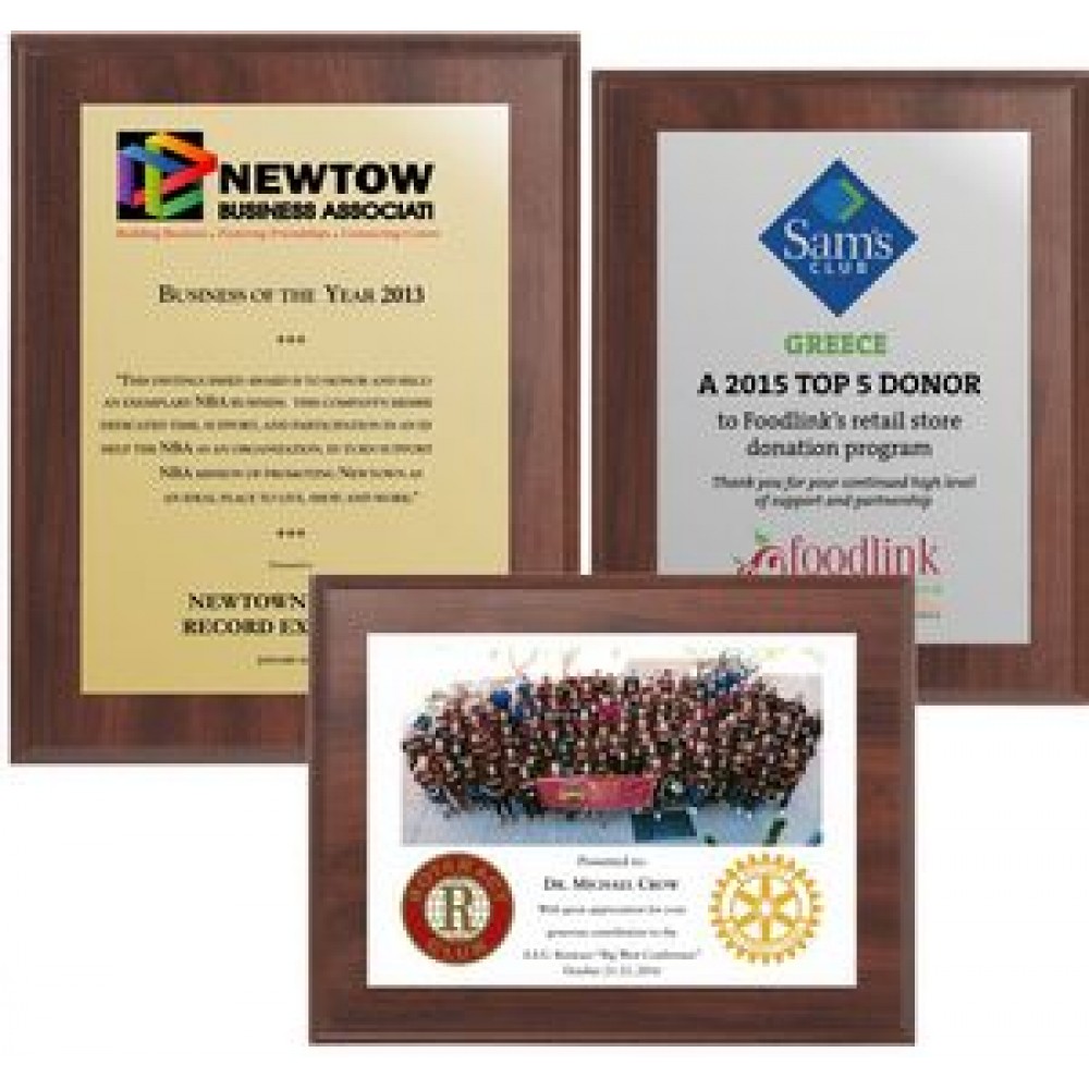 10.5" x 13" Cherry Finish Plaque with Full Color Sublimated Imprint 10.5" x 13" Cherry Finish Plaque with Full Color Sublimated Imprint