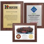 10.5" x 13" Cherry Finish Plaque with Full Color Sublimated Imprint