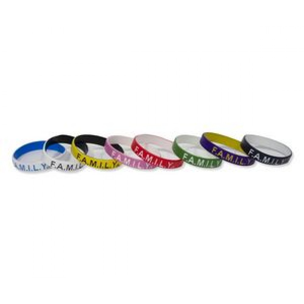1/2" Rush Debossed Awareness Bracelet (Priority - 2 Ply) 1/2" Rush Debossed Awareness Bracelet (Priority - 2 Ply)