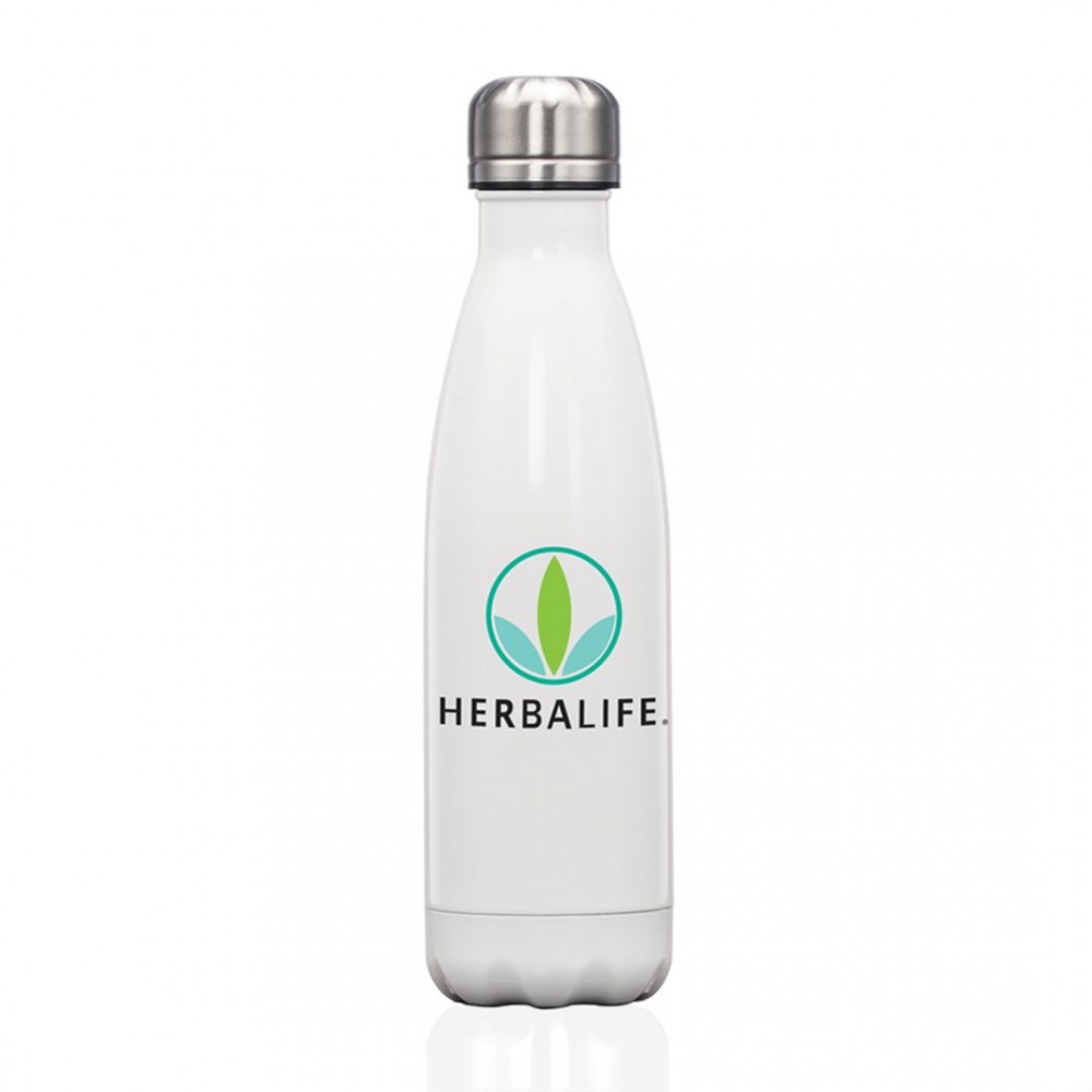  The Single Pin Water Bottle - White