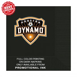  Black Cocktail Napkins 3-ply - Full Color Print on Any Color Napkin