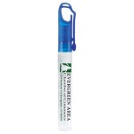 10 ml. Antibacterial Hand Sanitizer Spray Pump Bottle w/ Carabiner Clip Cap - Direct Print