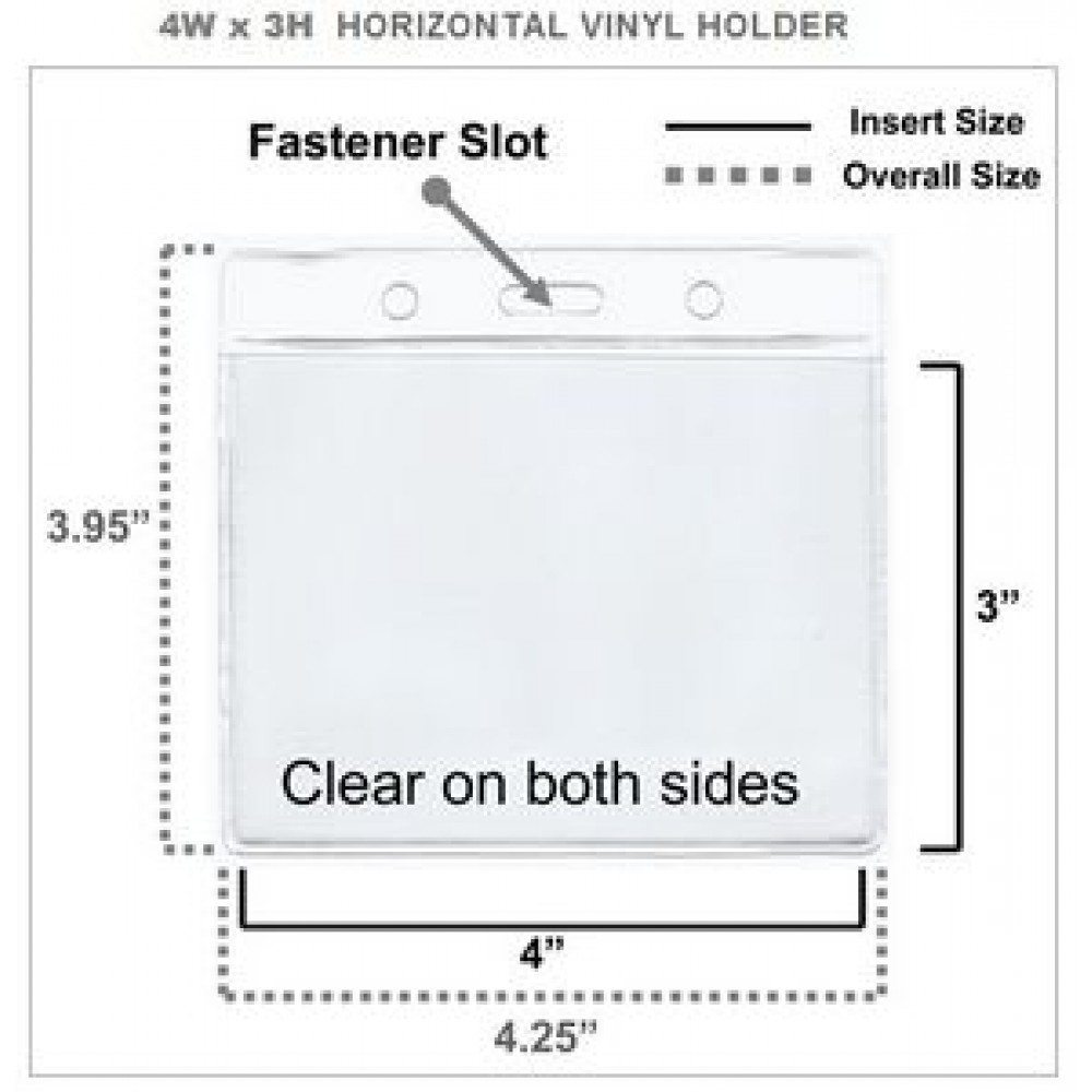 Economy Badge Holder Horizontal (3"x4") Economy Badge Holder Horizontal (3"x4")