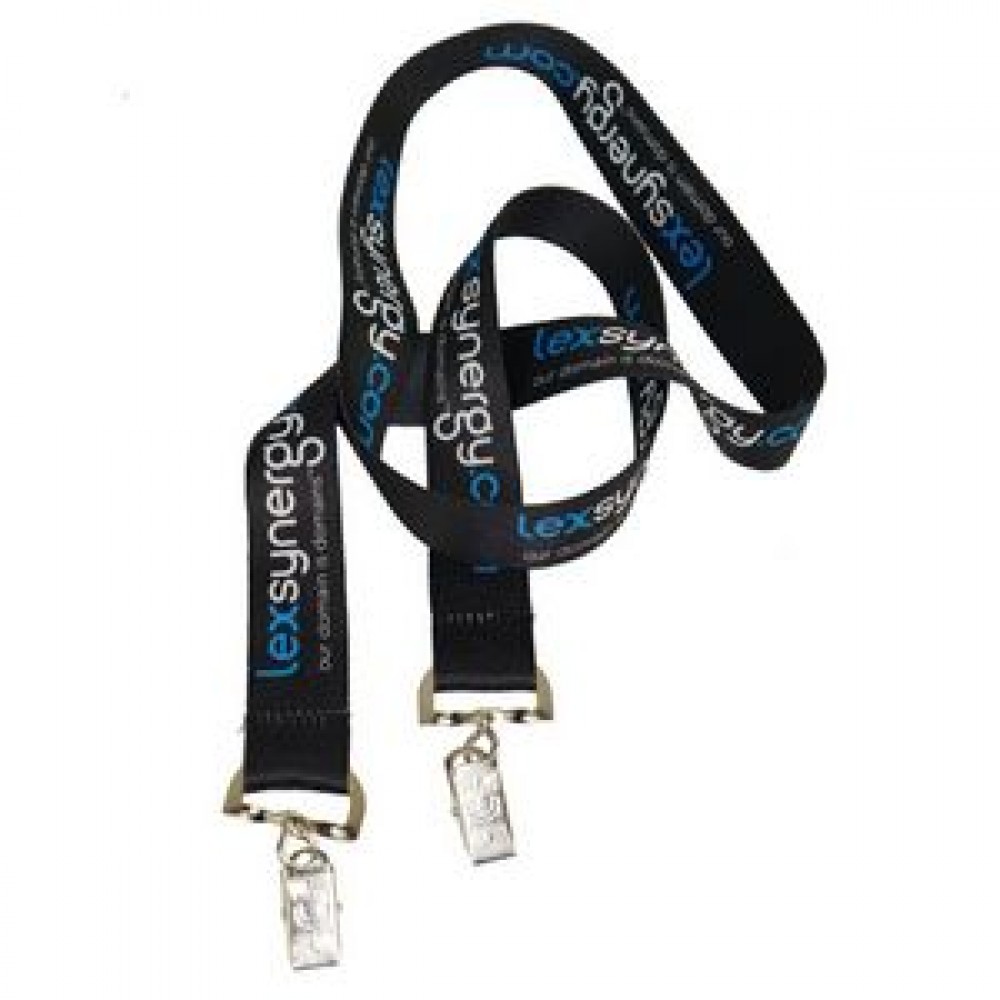 3/4" USA Made Double Ended Dye-Sub Lanyard (20mm) 3/4" USA Made Double Ended Dye-Sub Lanyard (20mm)
