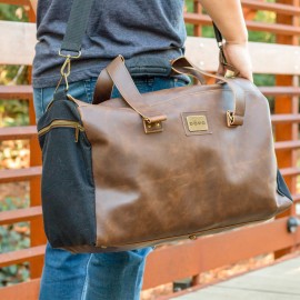  Danville Leather & Canvas Duffel Bag