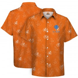  Custom Dye Sublimation Hawaiian Shirt-Stretch Poly