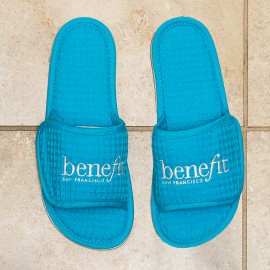 Waffle Weave Slippers (Embroidered)   Waffle Weave Slippers (Embroidered)