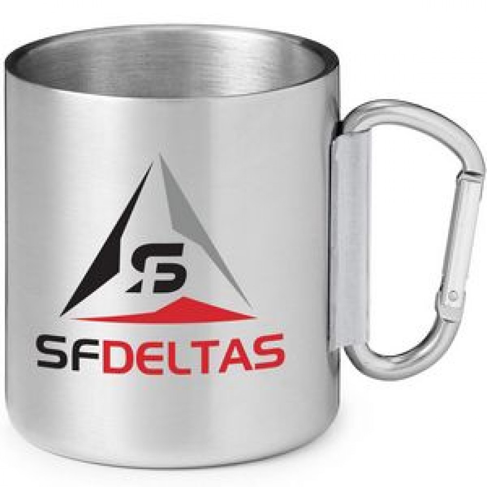 10 oz. Stainless Steel Camping Carabiner Mug 10 oz. Stainless Steel Camping Carabiner Mug