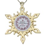  Gold Snowflake Holiday Ornament