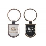 Shield Shape Chrome Metal Split Ring Key Holder