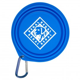 Collapsible Pet Bowl with 2" Carabiner   Collapsible Pet Bowl with 2" Carabiner