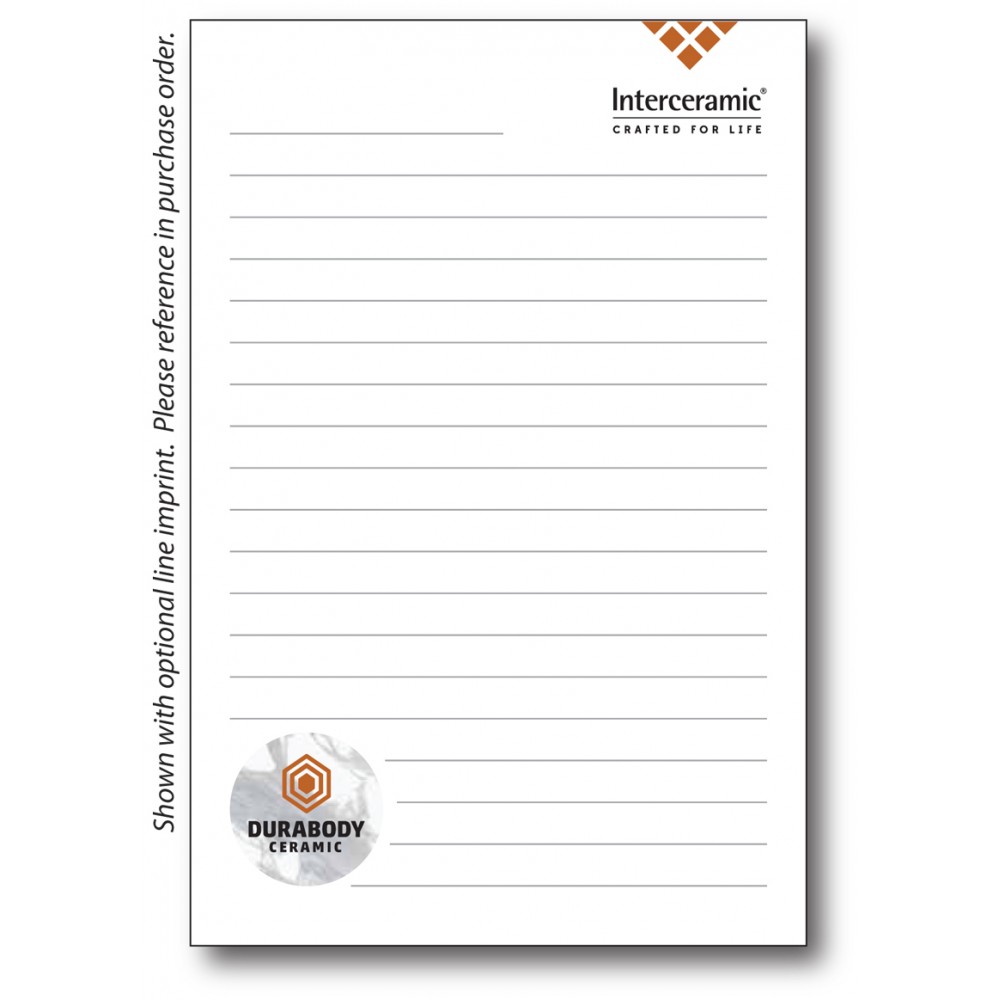 4" x 6" 25-Sheet Notepad with Logo