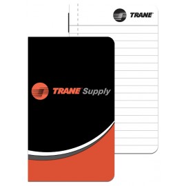 Side Stapled Memo Books w/4 Color Process (3"x5") with Logo