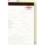 Logo Branded Senior Size (8 1/2"x11 3/4") Writing Pad w/1 color imprint on header (tape)
