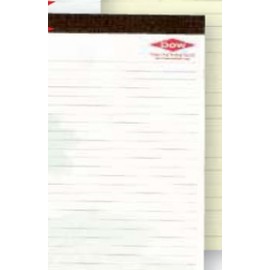 Custom Senior Size (8 1/2"x11 3/4") Writing Pad w/1 color imprint on header (tape)