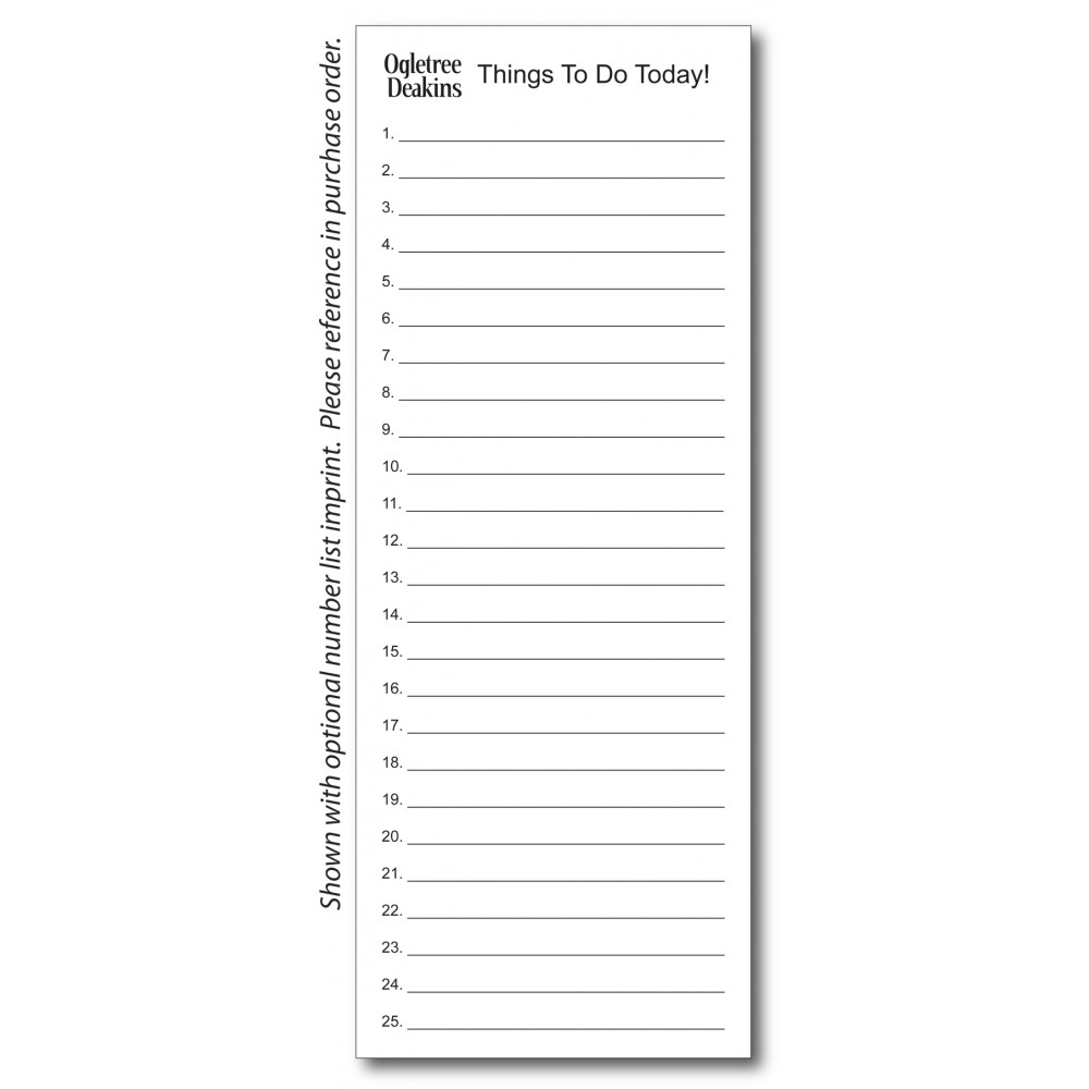 Personalized 4 1/8" x 10 7/8" 25-Sheet Notepad