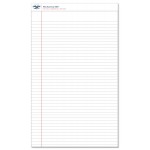 Customized Standard Legal Pads with 50 sheets with 60pt chipboard back card
