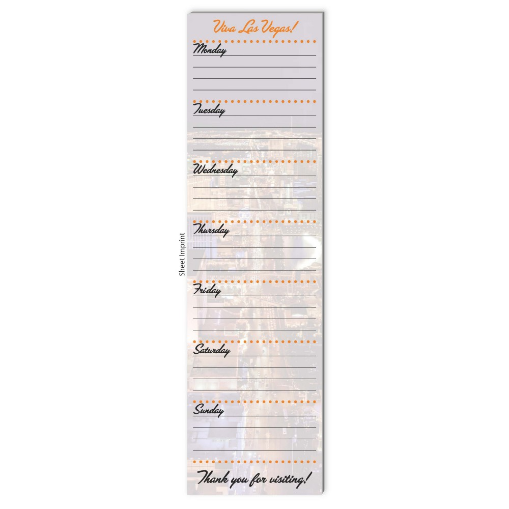 10.5" x 3" Sticky Note Pad with 50 Sheets with Logo