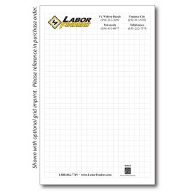 8 3/8" x 5 3/8" 25-Sheet Notepad with Logo