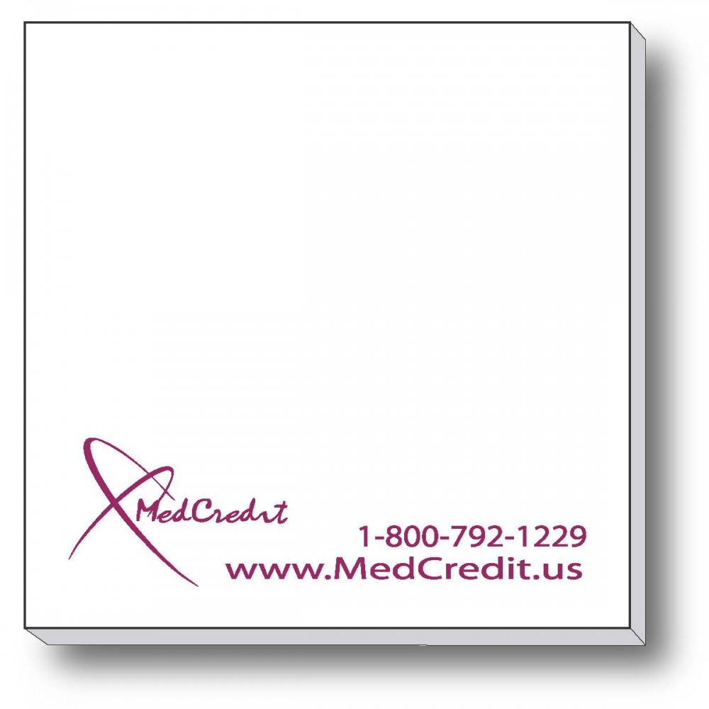 Logo Branded 3" x 3" 25-Sheet Notepad Logo Branded 3" x 3" 25-Sheet Notepad