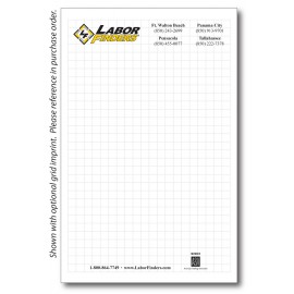 8 3/8" x 5 3/8" 100-Sheet Notepad with Logo