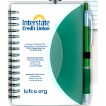 Custom "Cupertino" Stylish Spiral Notepad Notebook w/Matching Color Pen (Overseas)