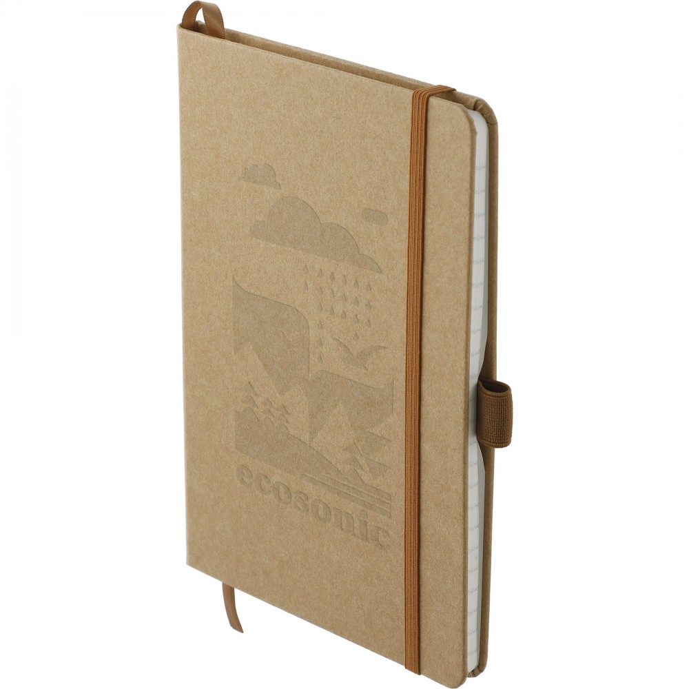 5.5" x 8.5" Washable Kraft Stone Bound JournalBook with Logo