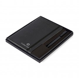 Moleskine Soft Cover Large 12-Month Weekly 2024 Planner and GO Pen Gift Set - Black with Logo