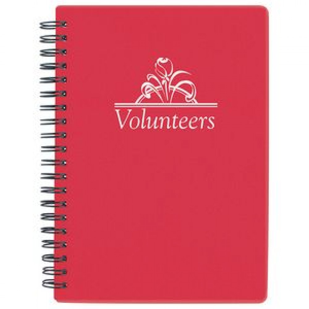 Logo Printed Translucent Spiral Notebook Logo Printed Translucent Spiral Notebook