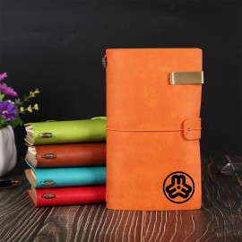 Refillable PU Leather Journal Travelers Notebook with Logo  Refillable PU Leather Journal Travelers Notebook with Logo