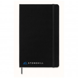Moleskine Hard Cover Ruled Large Smart Notebook - Black with Logo