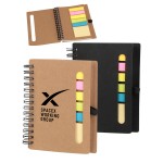 Union Printed - 3x5 - Craft Spiral Sticky Notes Jotter - Notebook with Pen Loop with Logo