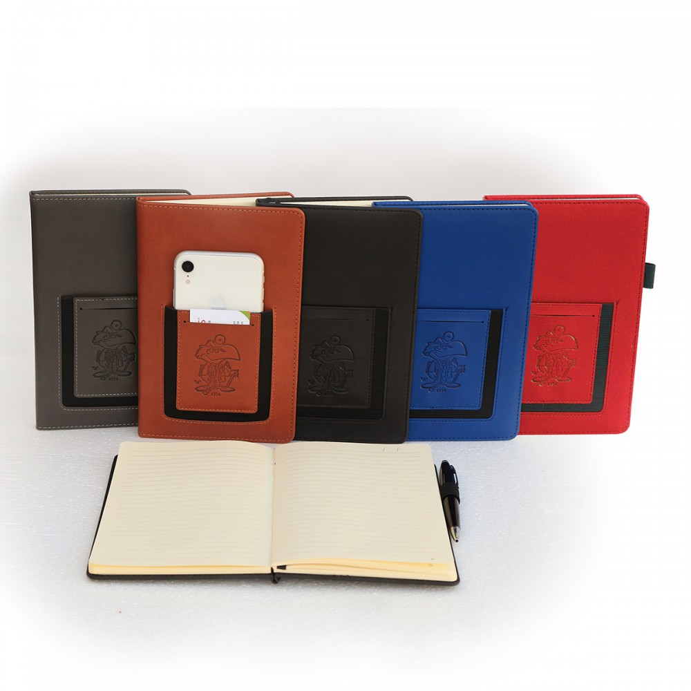 Branded Concord Phone Pocket 5 x 8 Italian PU Leather Journal (Red) Branded Concord Phone Pocket 5 x 8 Italian PU Leather Journal (Red)