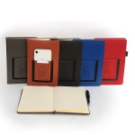 Branded Concord Phone Pocket 5  x 8  Italian PU Leather Journal (Red)